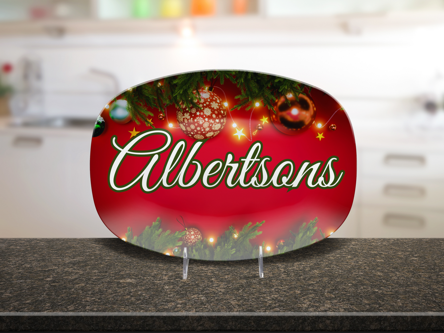 Tree Ornaments Name Platter