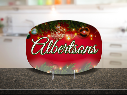 Tree Ornaments Name Platter