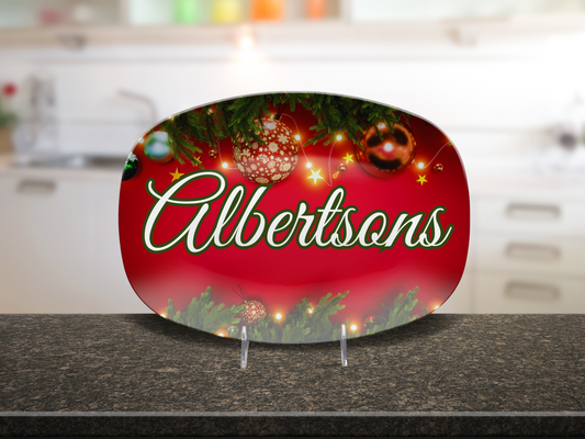 Tree Ornaments Name Platter