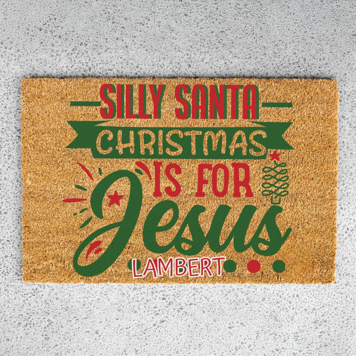 Silly Santa Name Doormat