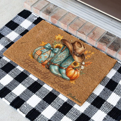 Howdy Fall Name UV Printed Doormat
