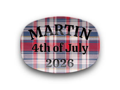 Plaid Name Platter