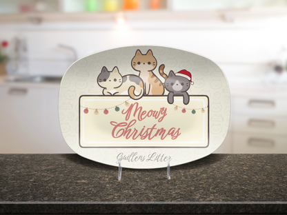 Meowy Christmas Name Platter