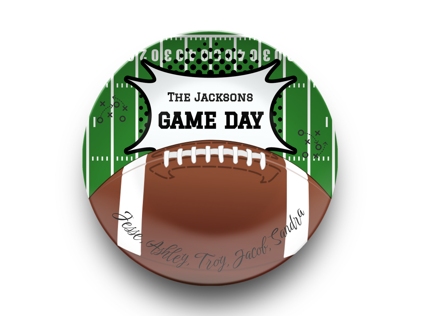 Game Day Names Plate