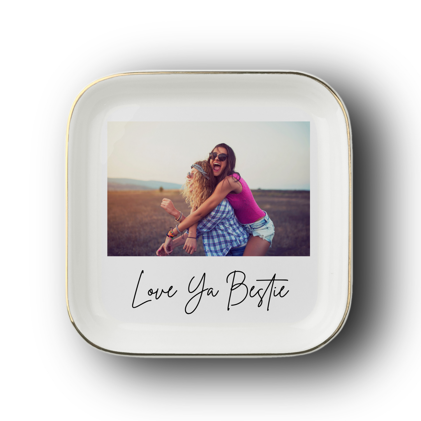 Photo Text Jewelry Dish