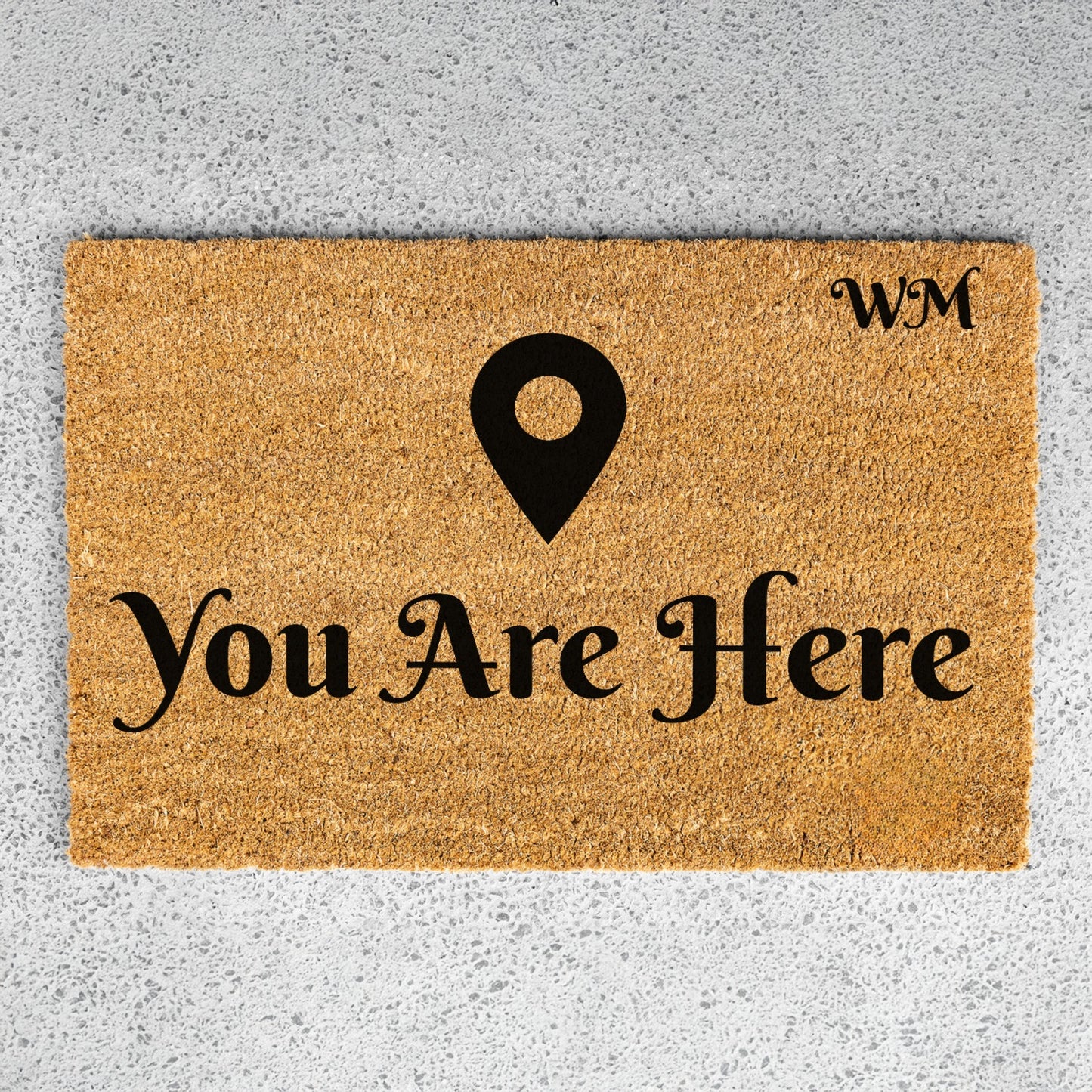 You Are Here Initials Doormat - UV Printed