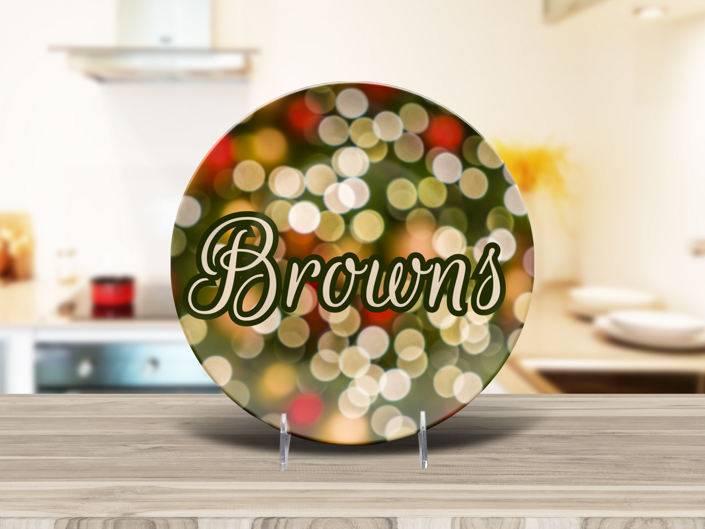 Red Blurred Lights Name Plate