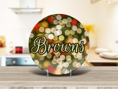 Red Blurred Lights Name Plate