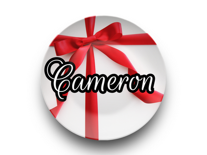 Red Bow Gift Name Plate