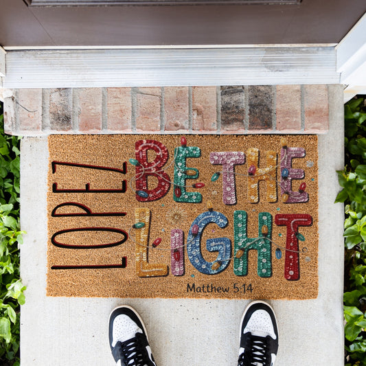 Be The Light Name Doormat
