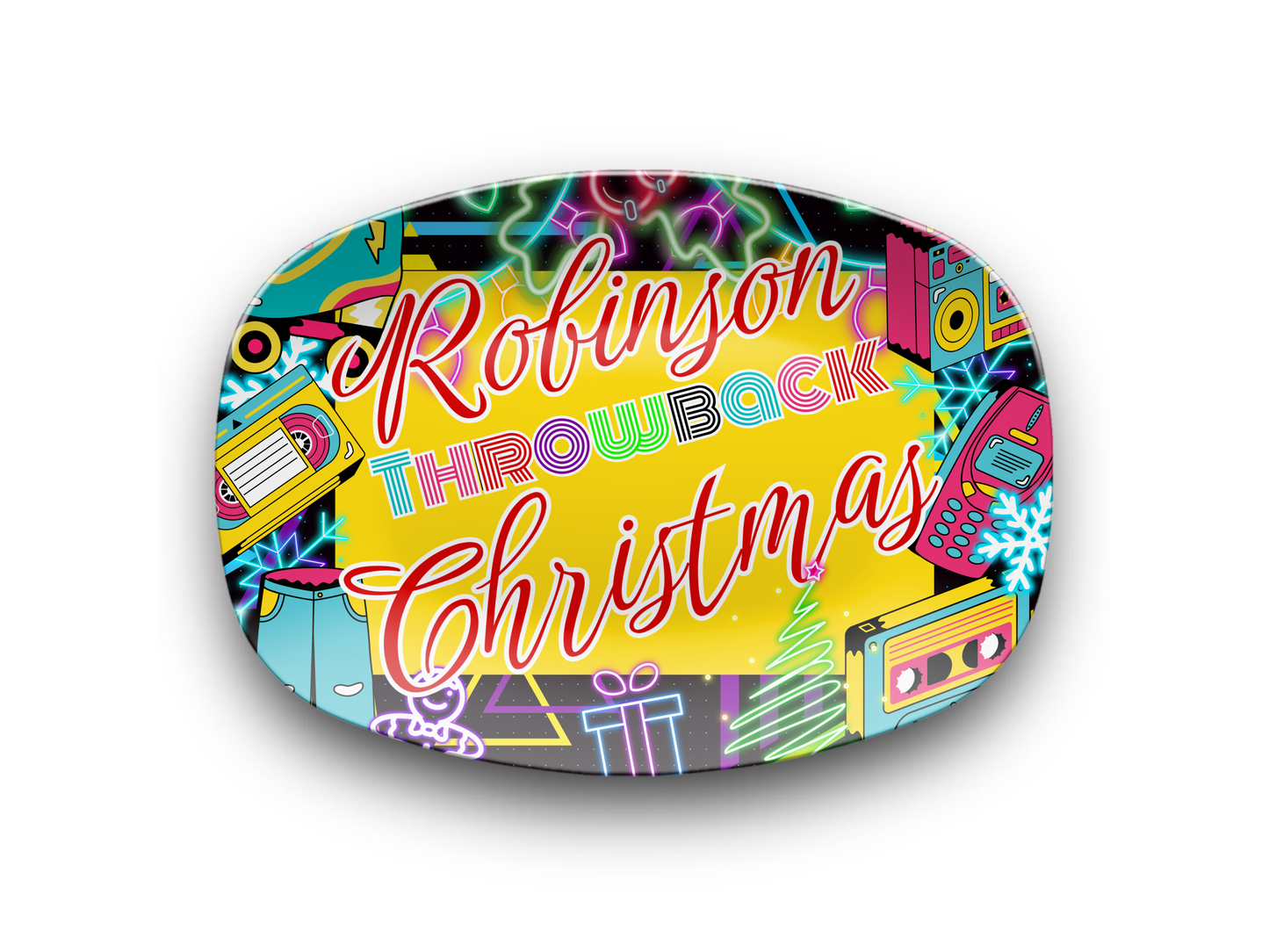 Throwback Christmas Name Platter
