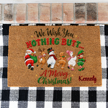 Nothing Butt Christmas Name Doormat