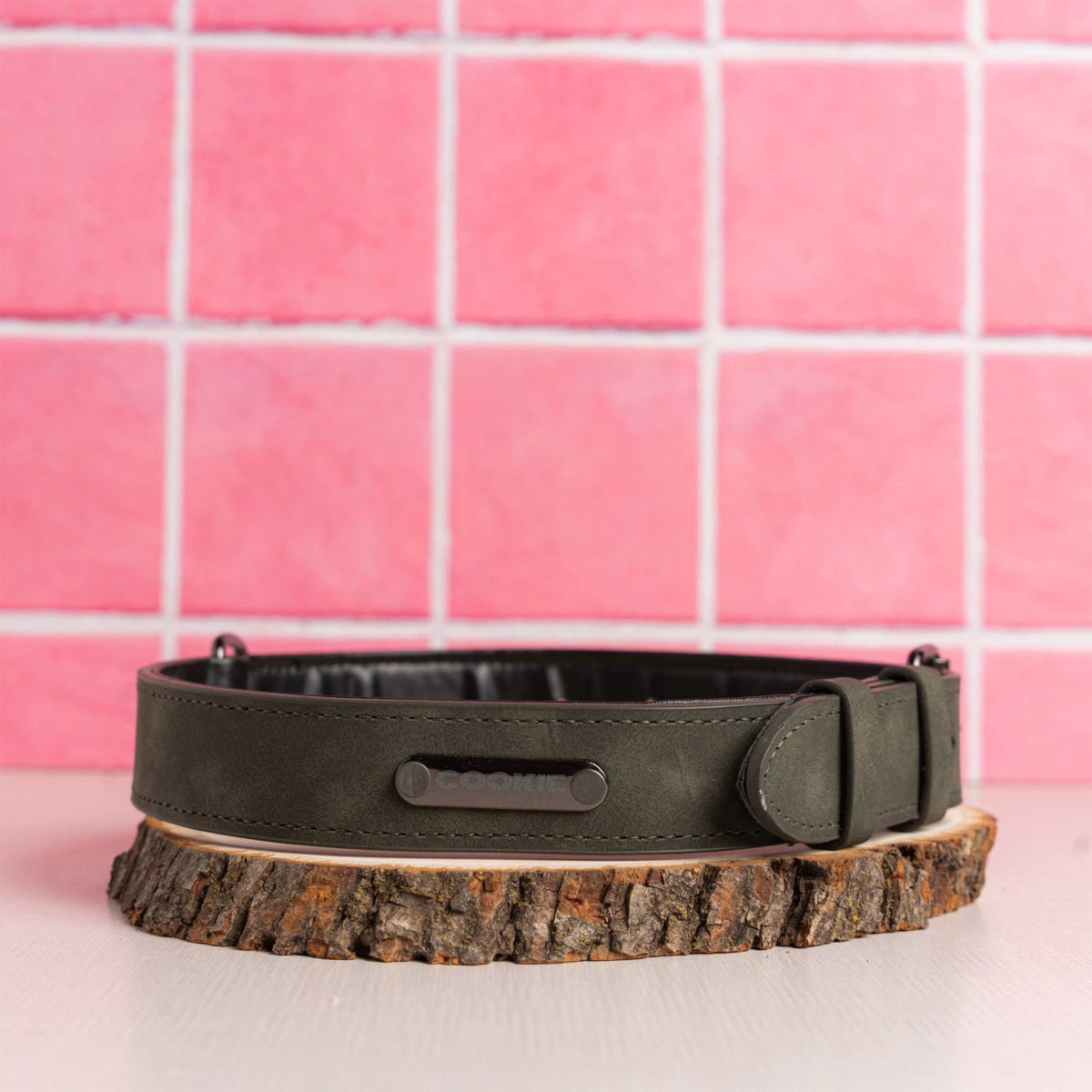 Name Vegan Leather Pet Collar - Laser Etched