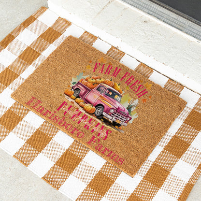 Farm Fresh Picked Pumpkin Name Doormat