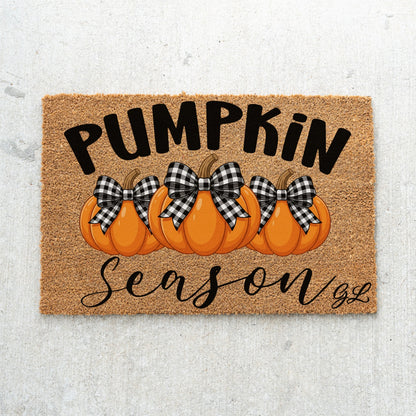 Pumpkins Season Initials UV Printed Doormat