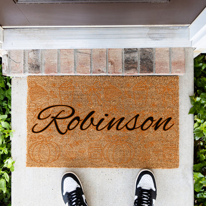 Cozy Vibes Images Name UV Printed Doormat