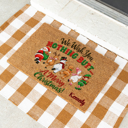Nothing Butt Christmas Name Doormat