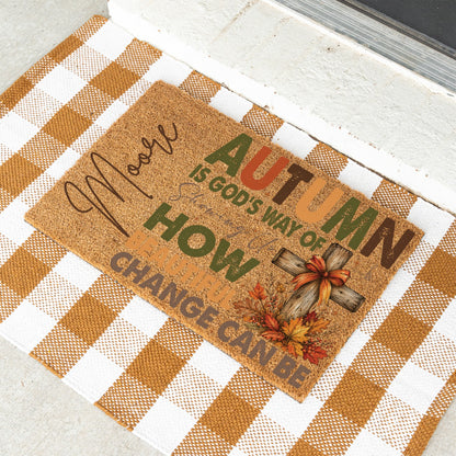 Beautiful Change Name UV Printed Doormat