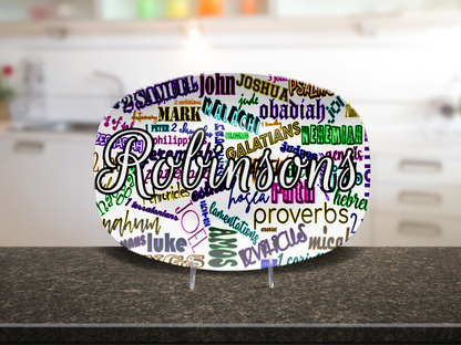 Books of Bible Bright Name Platter