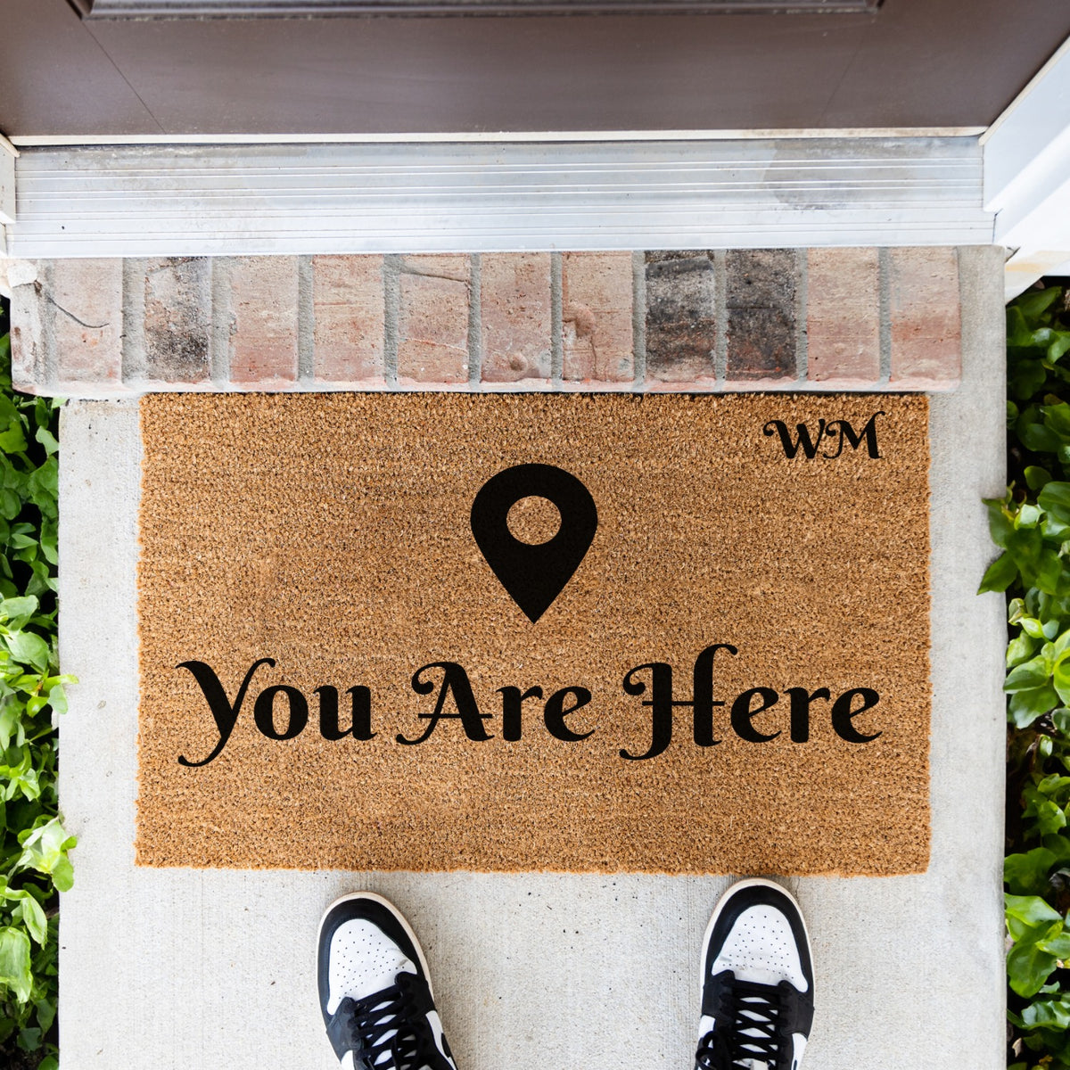 You Are Here Initials Doormat - UV Printed