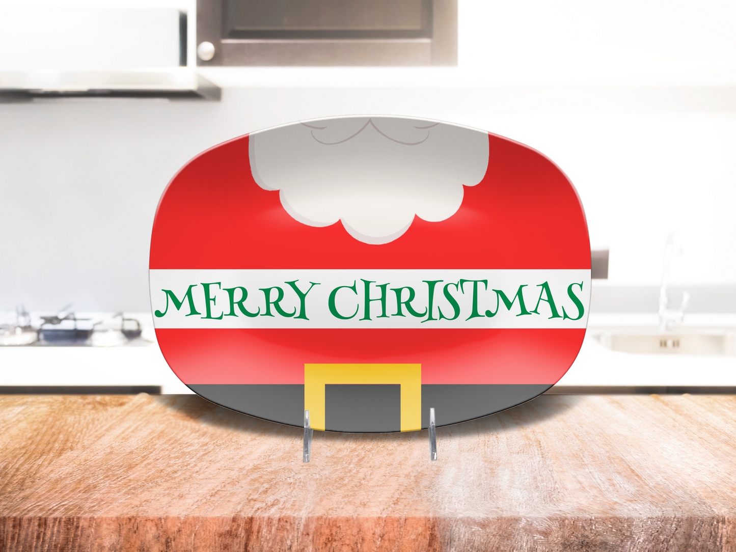 Santa Text Platter