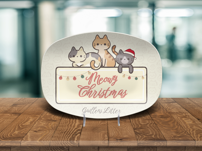 Meowy Christmas Name Platter