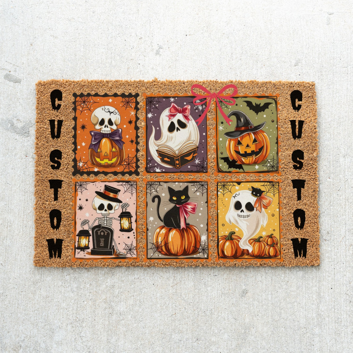 Halloween Squares Names Doormat