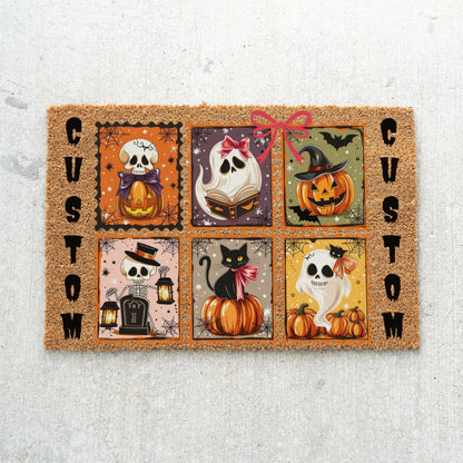 Halloween Squares Names Doormat