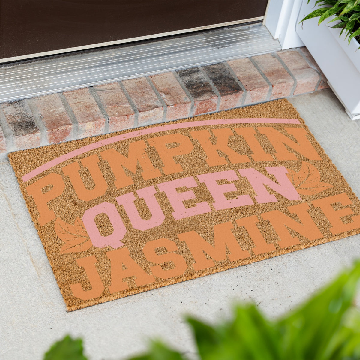 Pumpkin Queen Name UV Printed Doormat