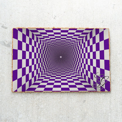 Optical Hole Initial Doormat - UV Printed