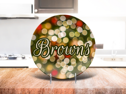 Red Blurred Lights Name Plate