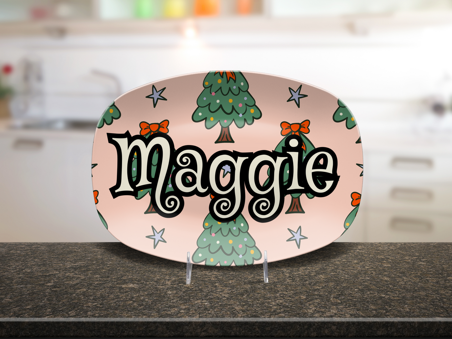 Cute Trees Name Platter