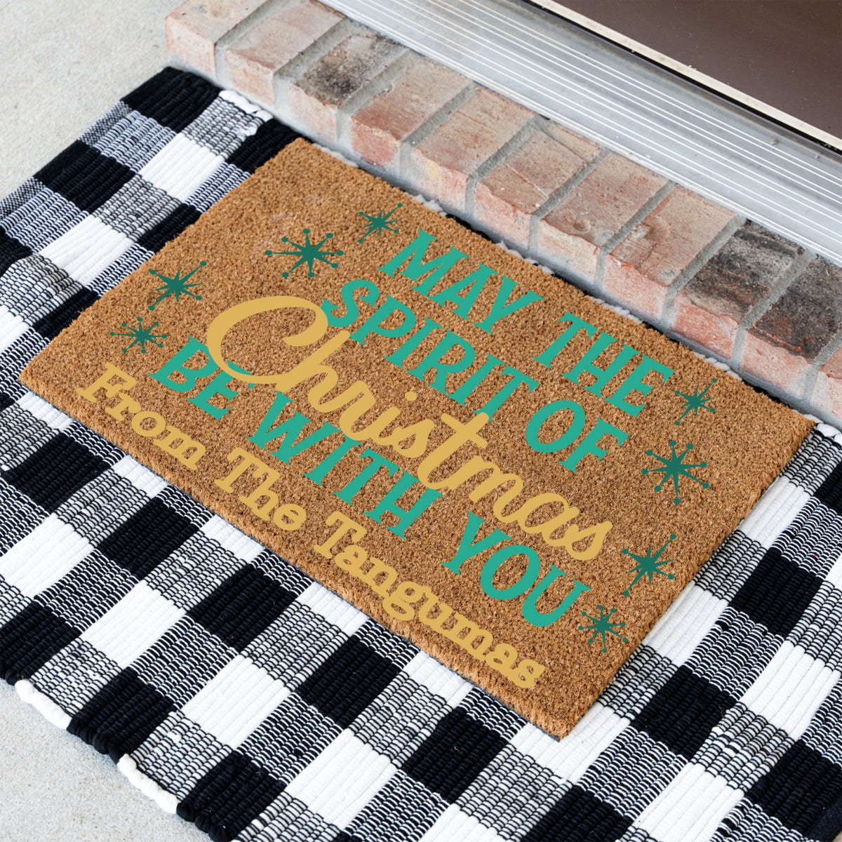 Spirit of Christmas Name Doormat