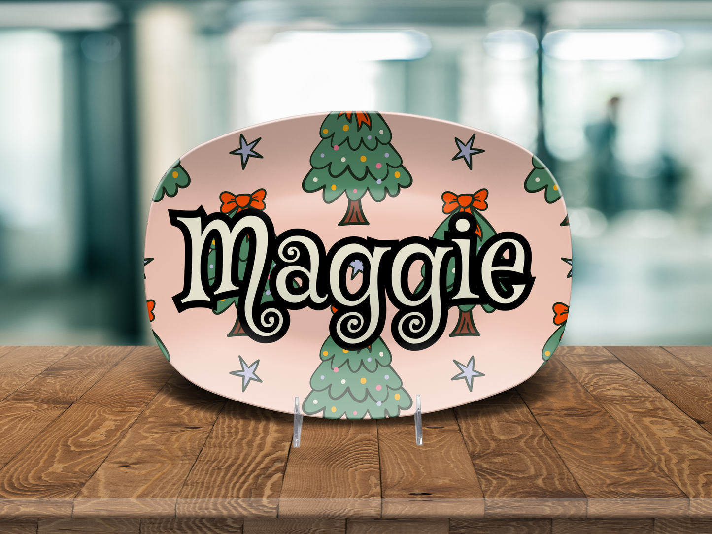 Cute Trees Name Platter