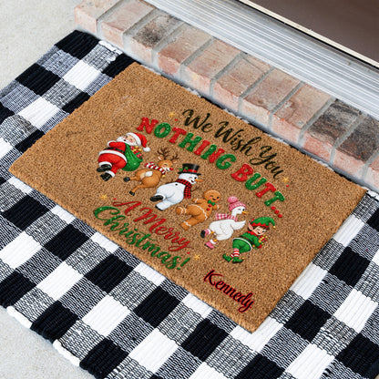 Nothing Butt Christmas Name Doormat