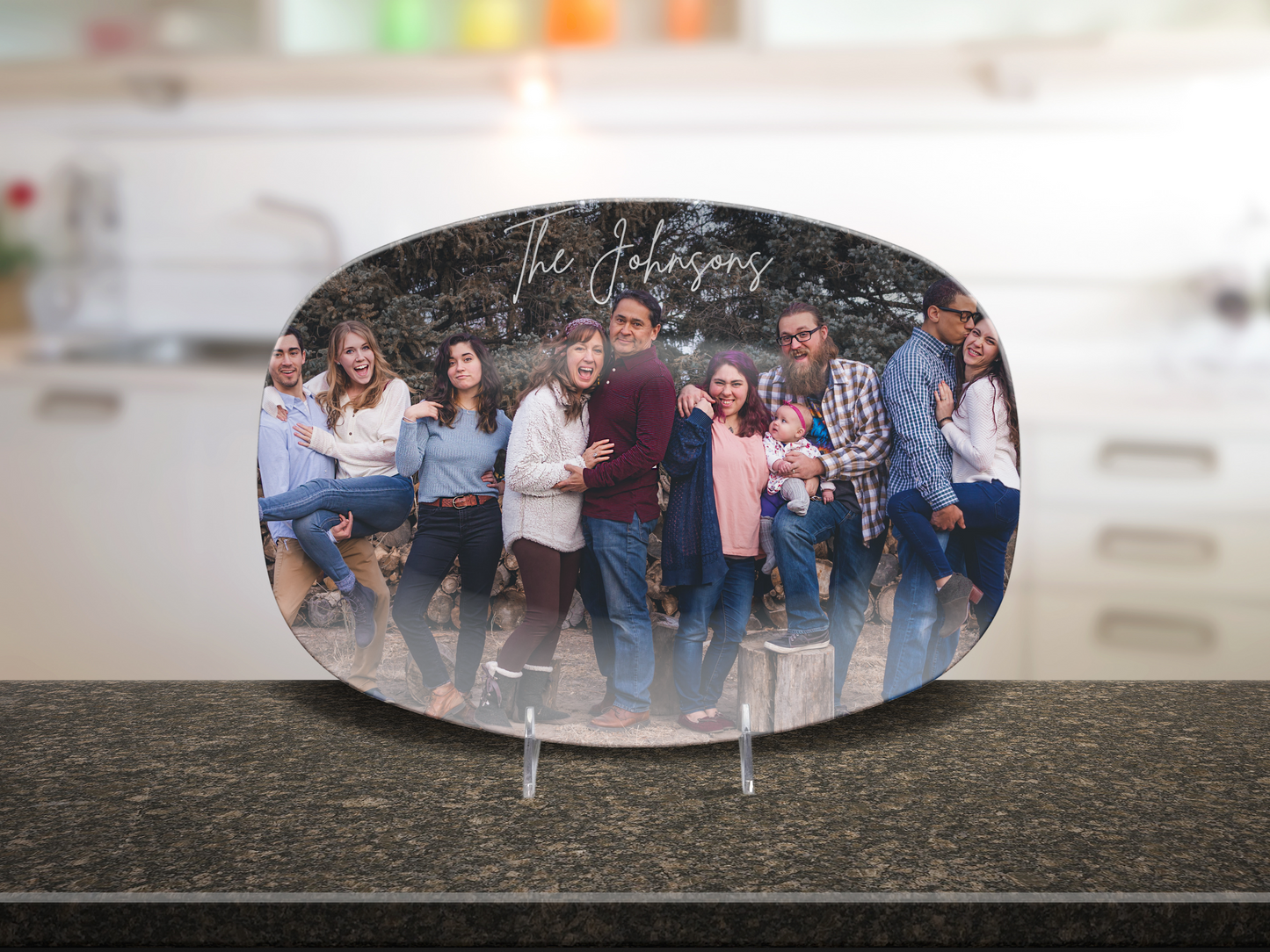 Family Photo Name Platter