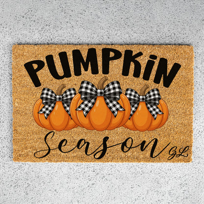 Pumpkins Season Initials UV Printed Doormat