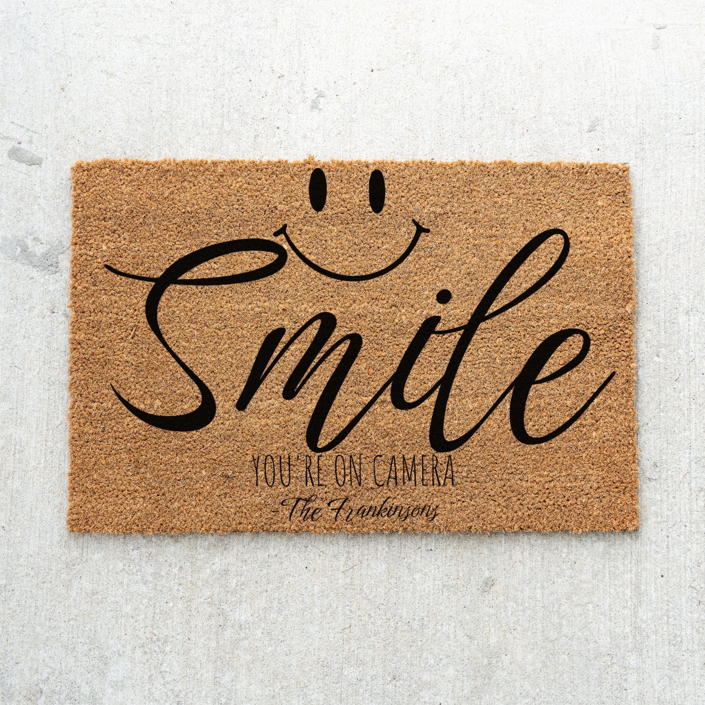 Smile Name Doormat - UV Printed