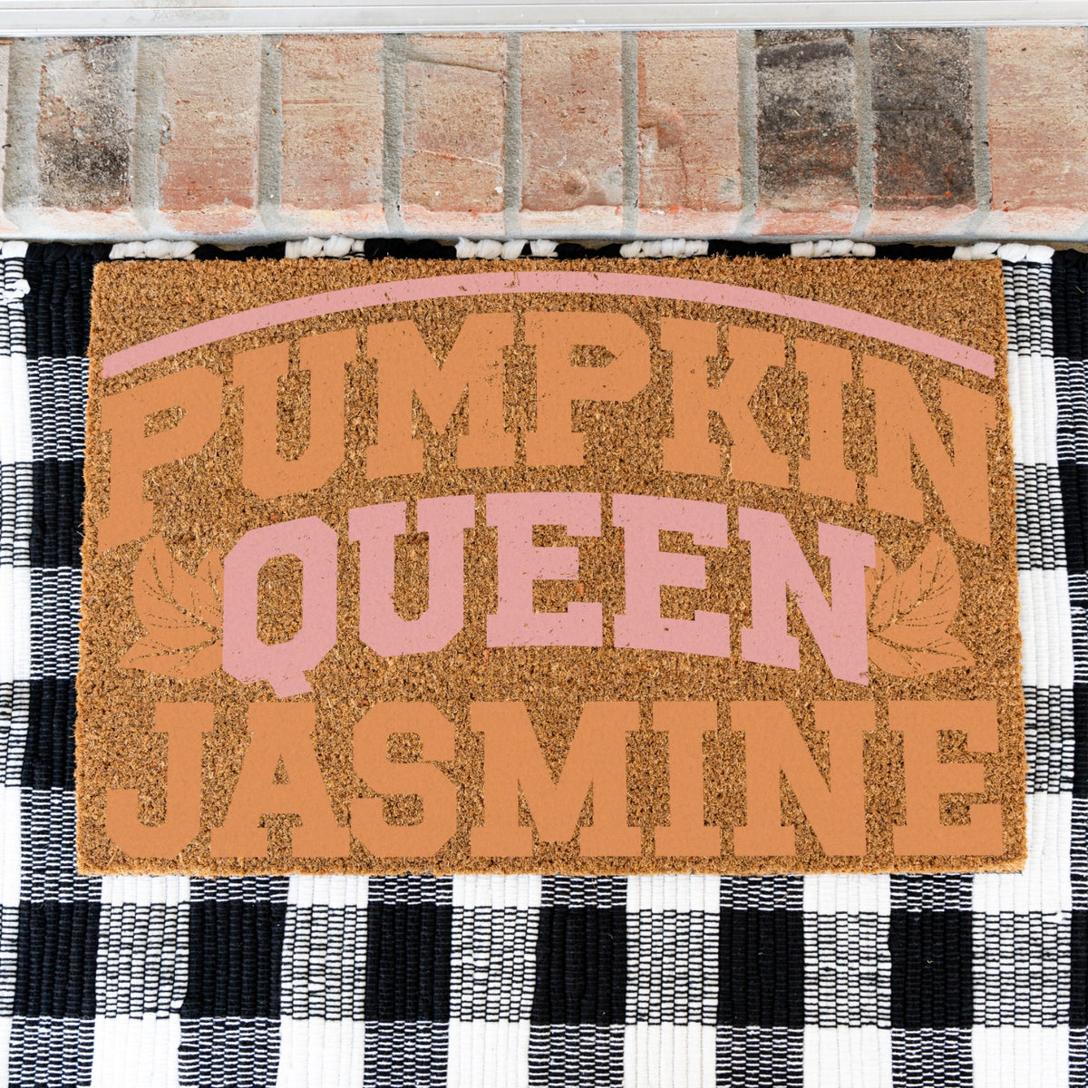 Pumpkin Queen Name UV Printed Doormat