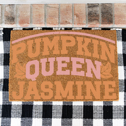 Pumpkin Queen Name UV Printed Doormat