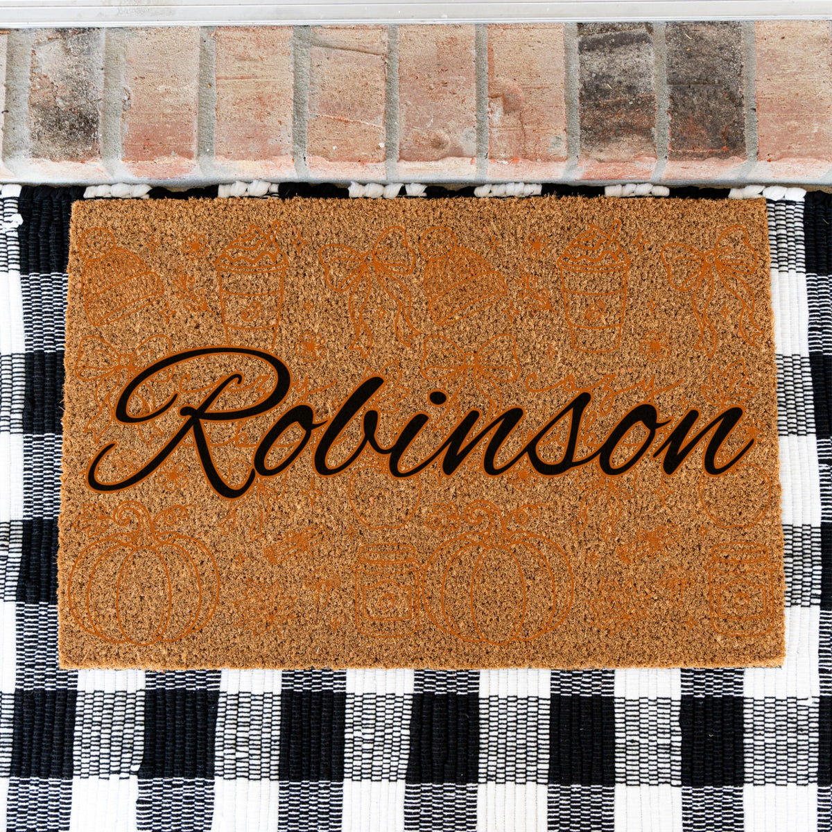Cozy Vibes Images Name UV Printed Doormat