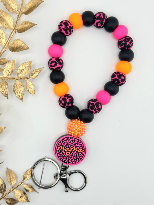 Teardrop Wristlet - Neon Pink Mama (M&H)