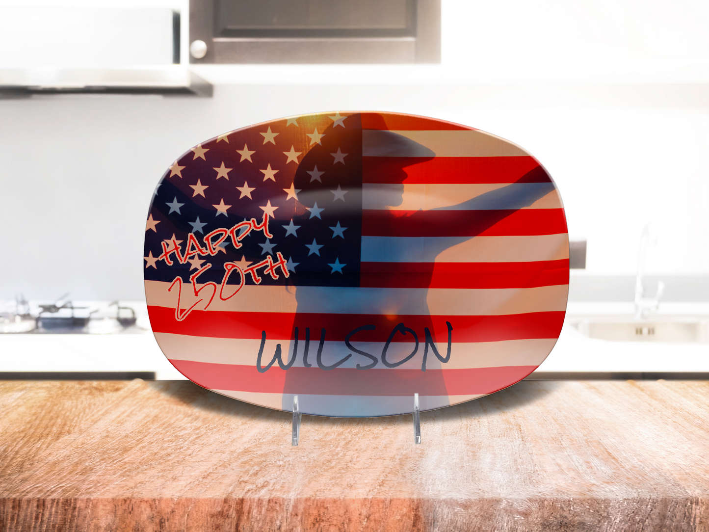 250th Western Flag Name Platter