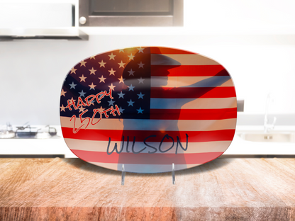 250th Western Flag Name Platter