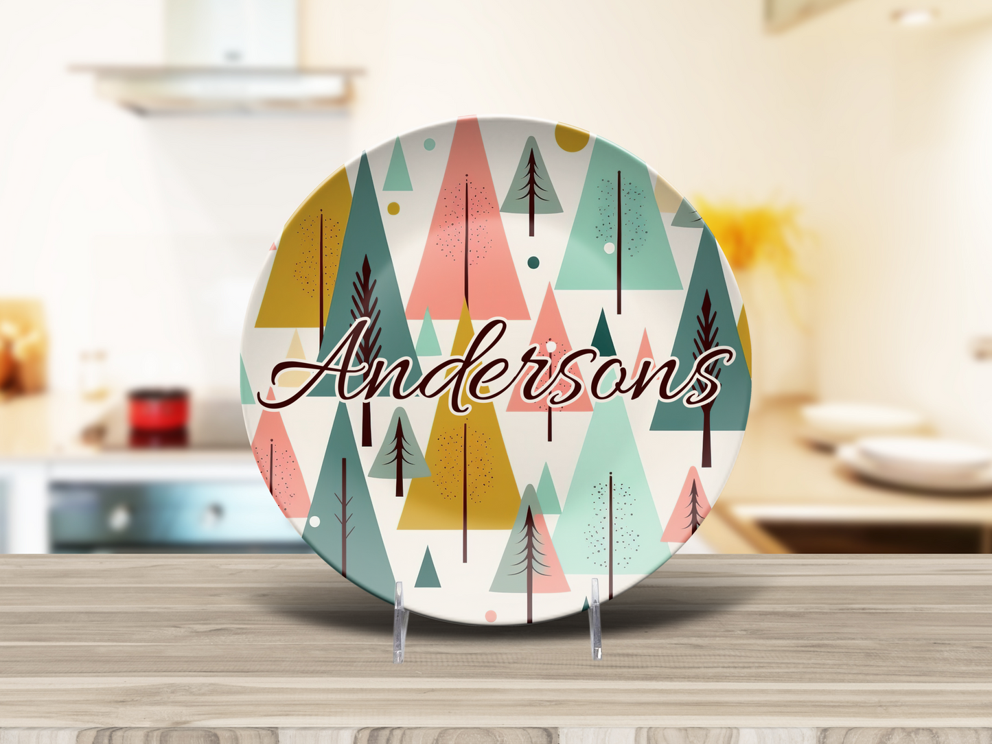 Colored Trees Name Plate