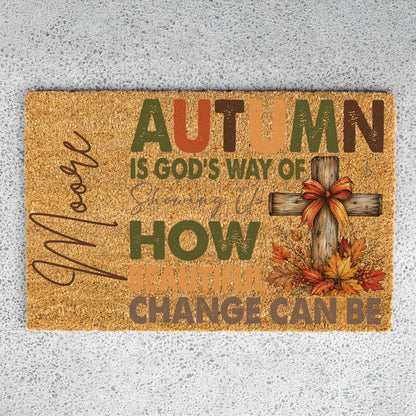 Beautiful Change Name UV Printed Doormat