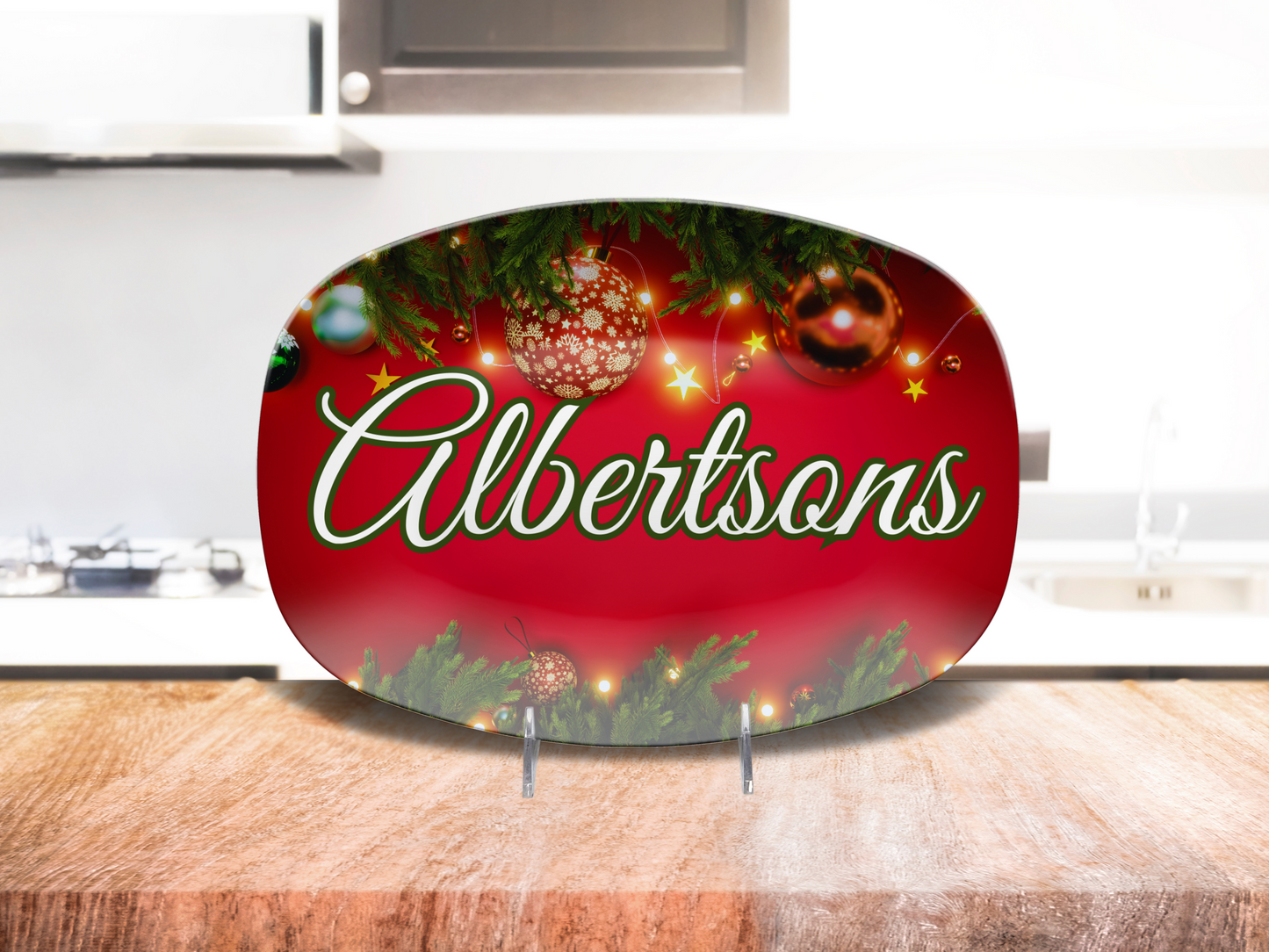 Tree Ornaments Name Platter