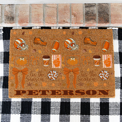 Fall Football Tis The Season Name UV Printed Doormat