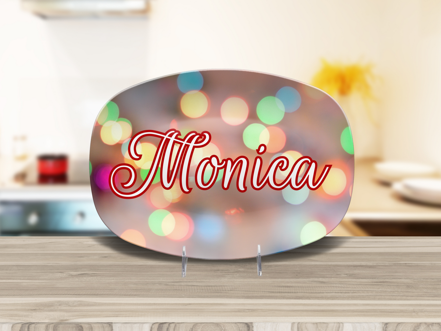 Blurred Lights Name Platter