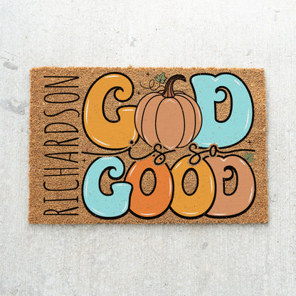 God Is So Good Name Doormat